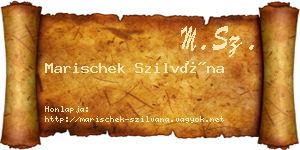 Marischek Szilvána névjegykártya